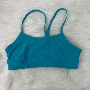 ALO Yoga Alosoft Gratitude Bra Bright Aqua Heather Sz Small